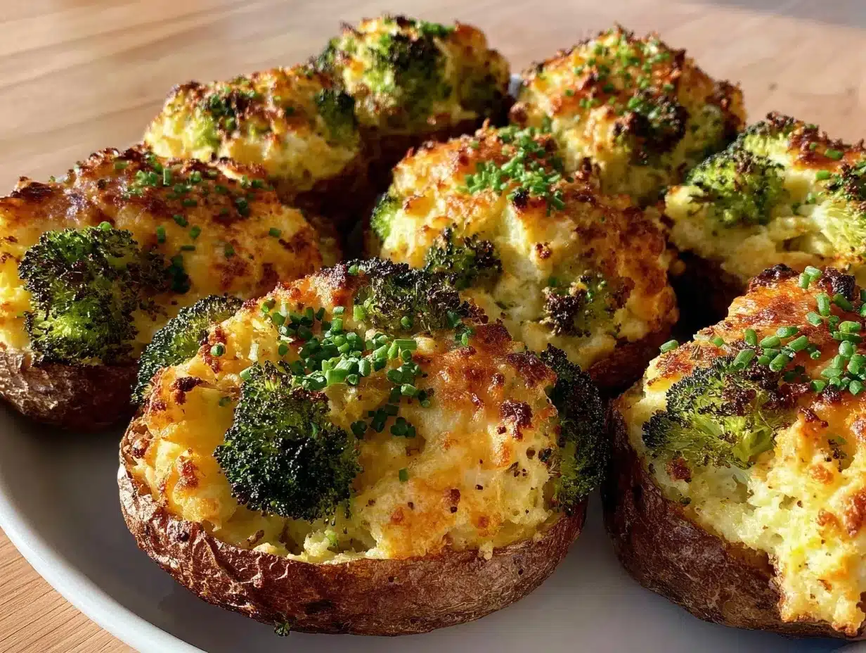 Healthy Broccoli Cheddar Potato Boats preparation steps