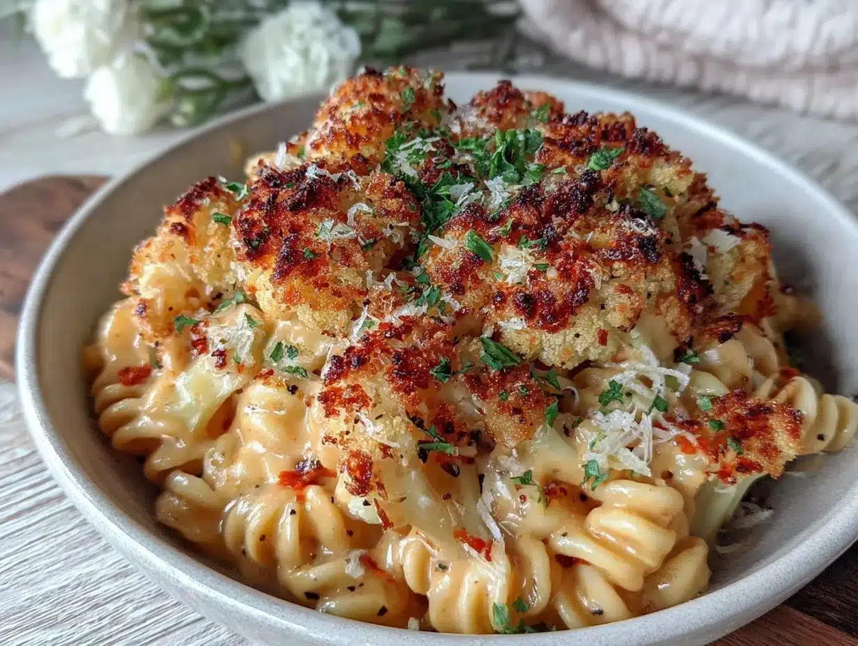healthy cauliflower mac and cheese preparation steps