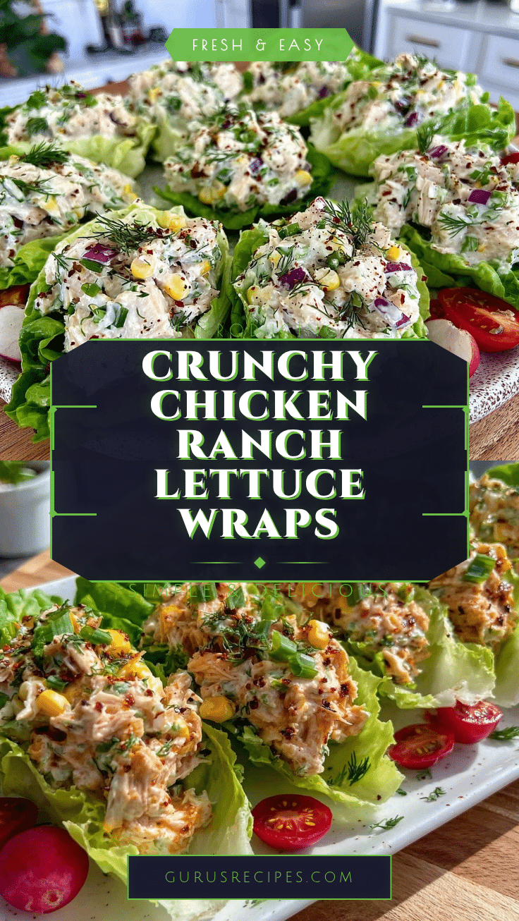 healthy chicken ranch lettuce wraps recipe
