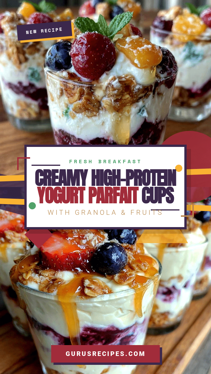 Healthy Protein Yogurt Parfait Cups recipe