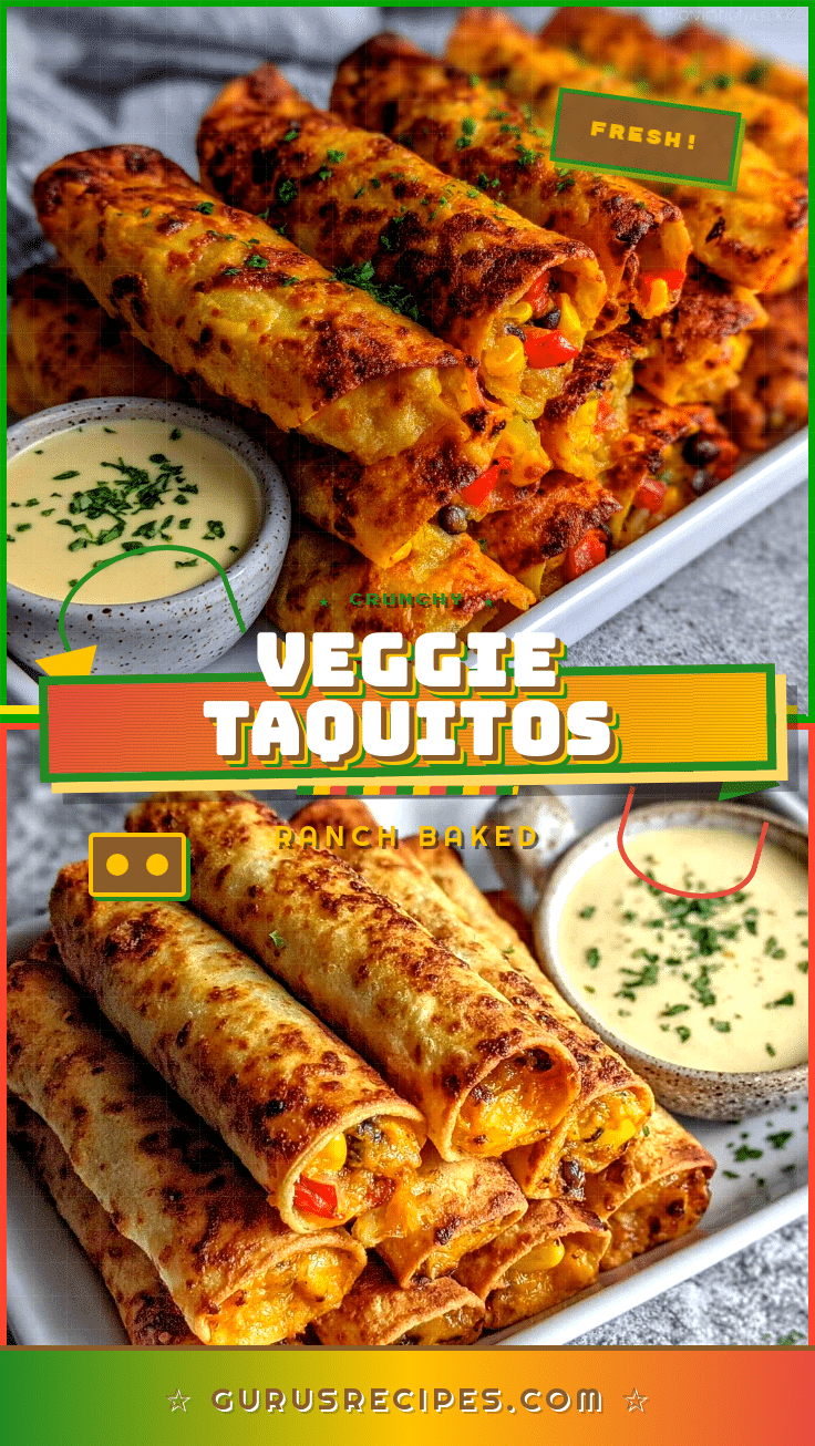 healthy veggie ranch baked taquitos recipe