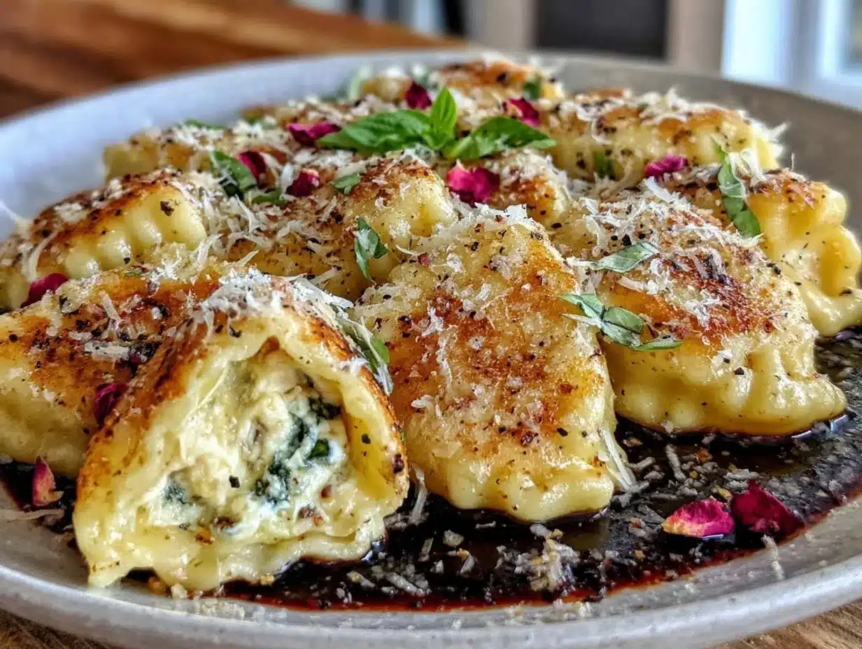 heart-shaped stuffed gnocchi preparation steps