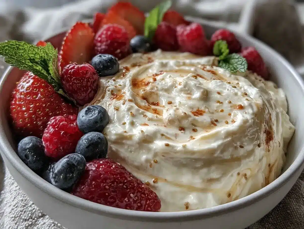 high-protein fruit dip preparation steps