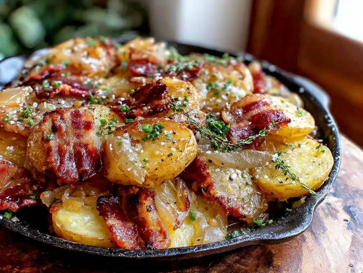 Irish bacon potato skillet preparation steps