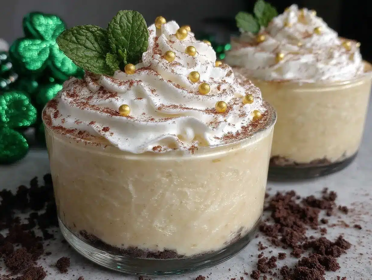 Irish cream pudding cups preparation steps