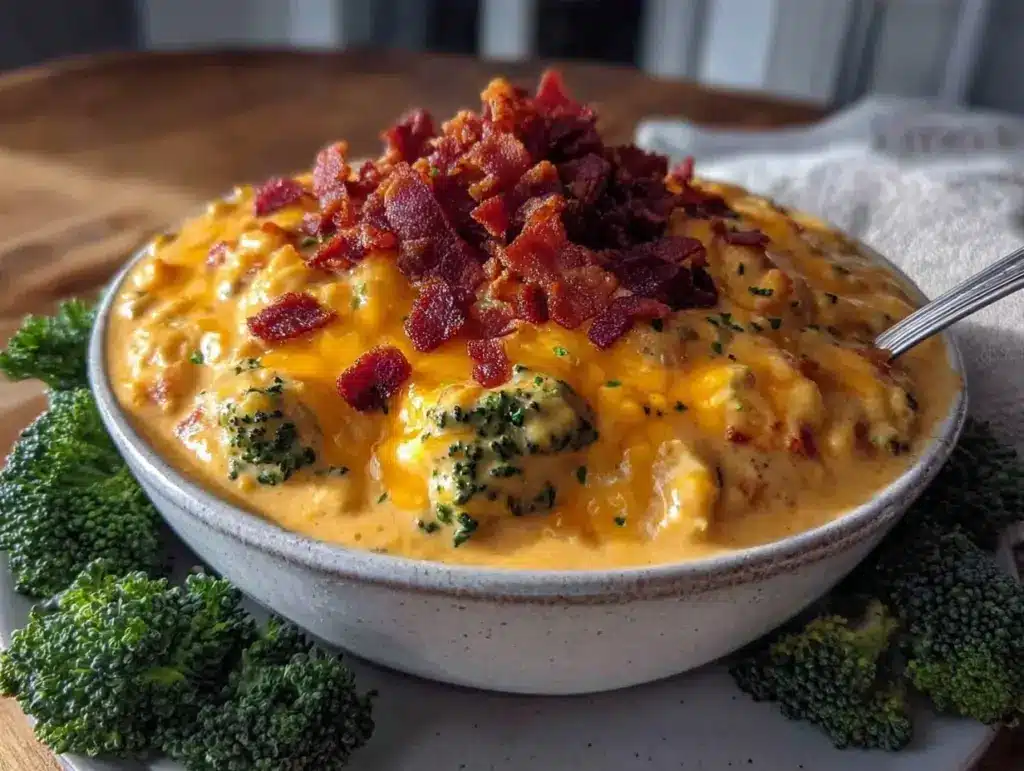 keto broccoli cheese soup - featured image