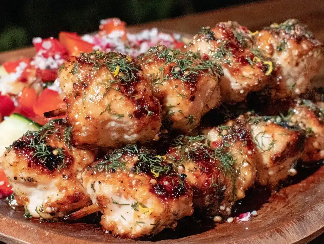 lemon dill chicken skewers preparation steps