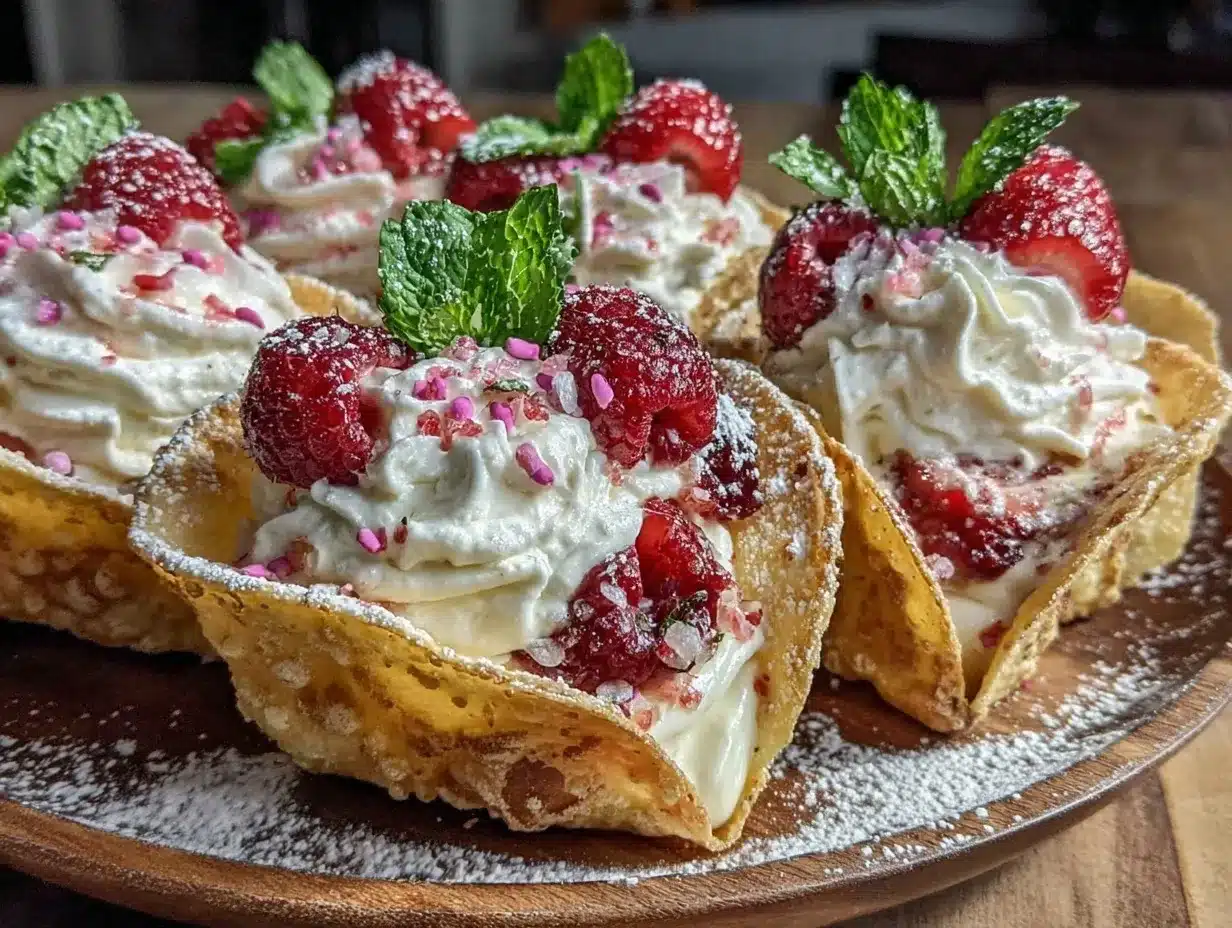 mini dessert taco board preparation steps