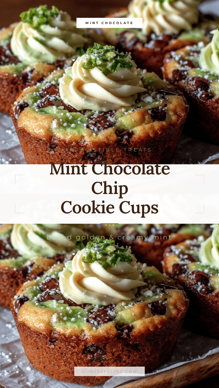 mint chocolate chip cookie cups recipe