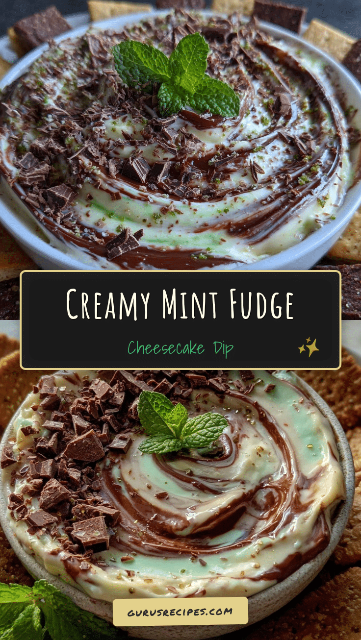 Mint fudge cheesecake dip recipe