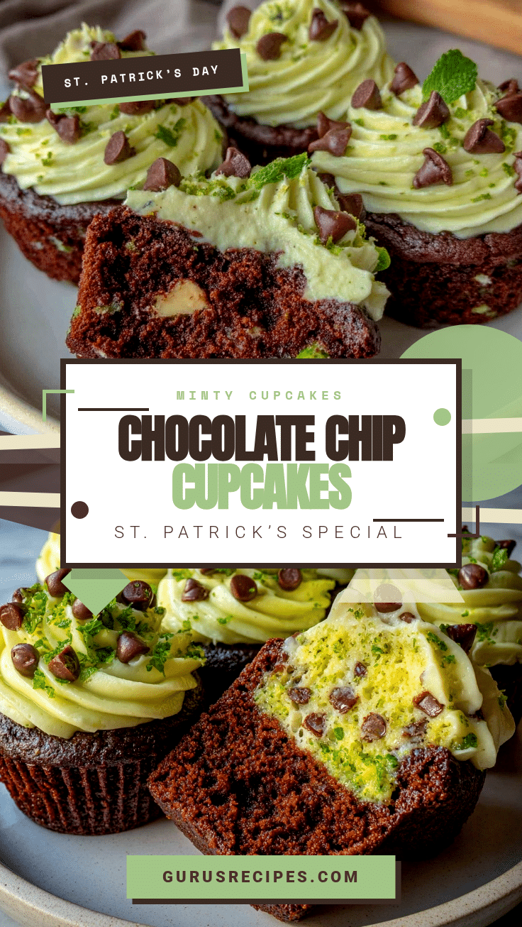 Minty chocolate chip cupcakes recipe