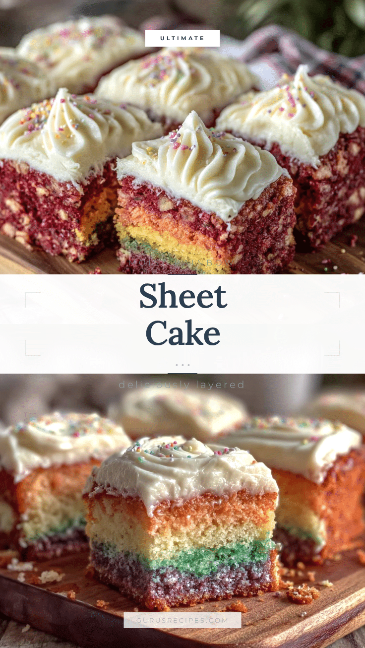 moist rainbow sheet cake recipe
