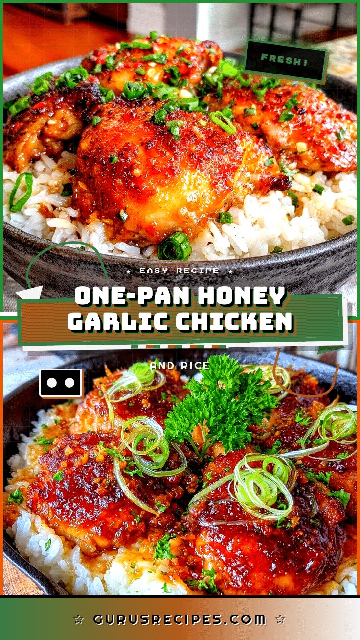 one-pan honey garlic chicken and rice recipe