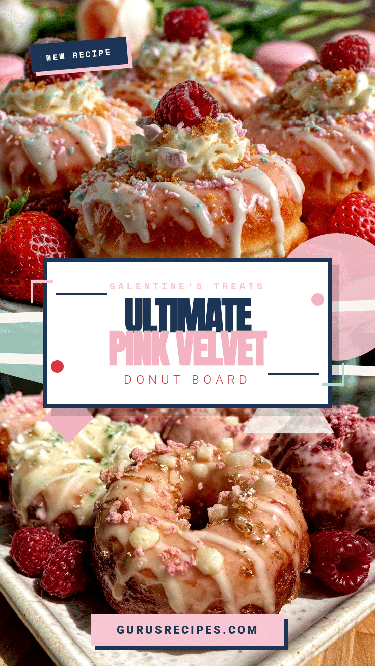 pink velvet donut board recipe