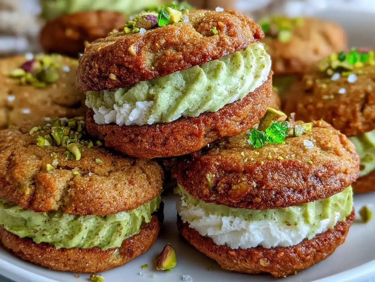 pistachio cookie sandwiches preparation steps