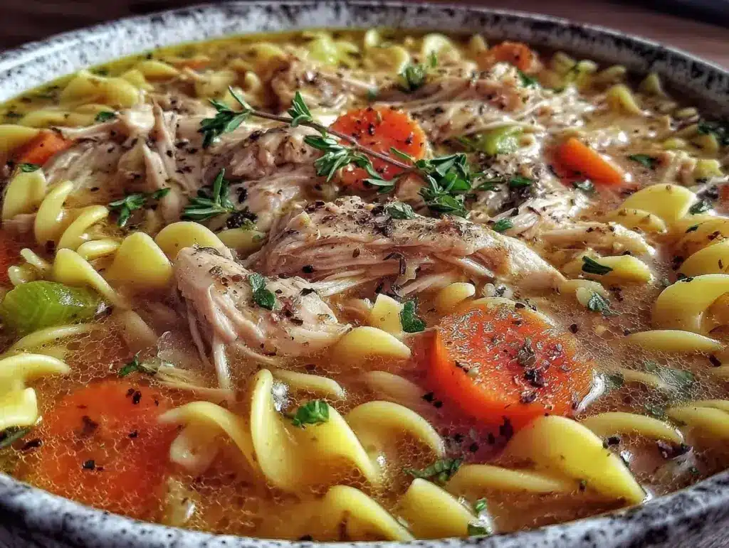 pressure cooker chicken noodle soup - featured image