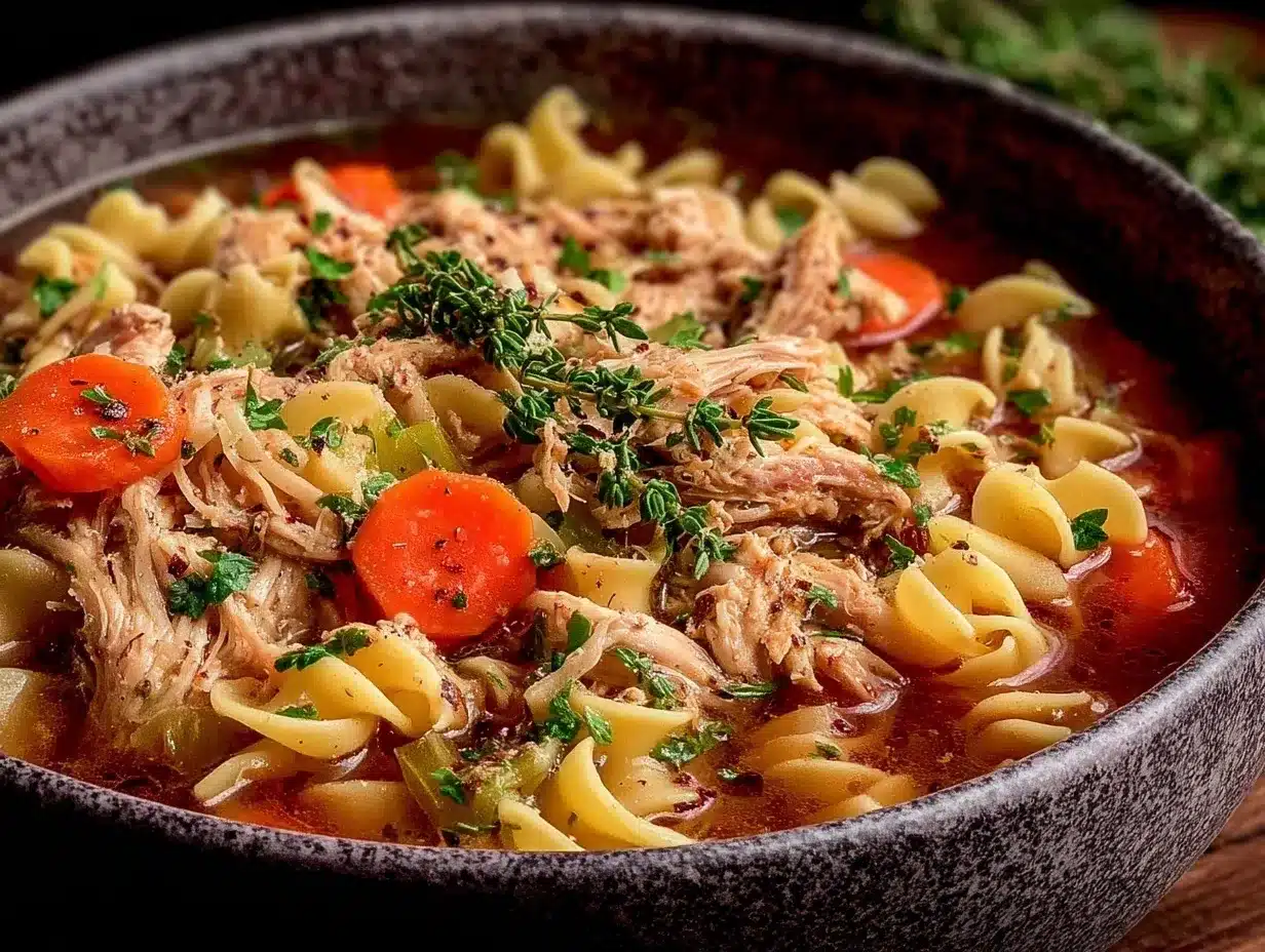pressure cooker chicken noodle soup preparation steps