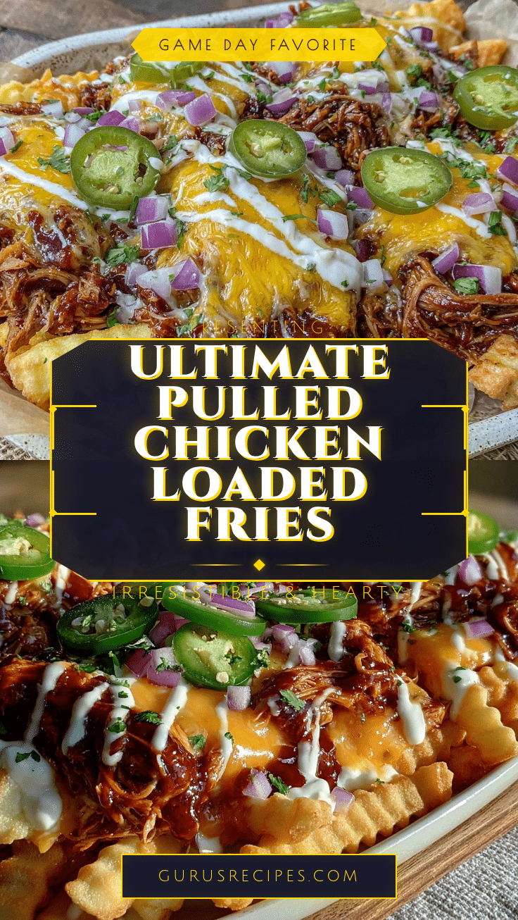 Pulled Chicken Loaded Fries recipe