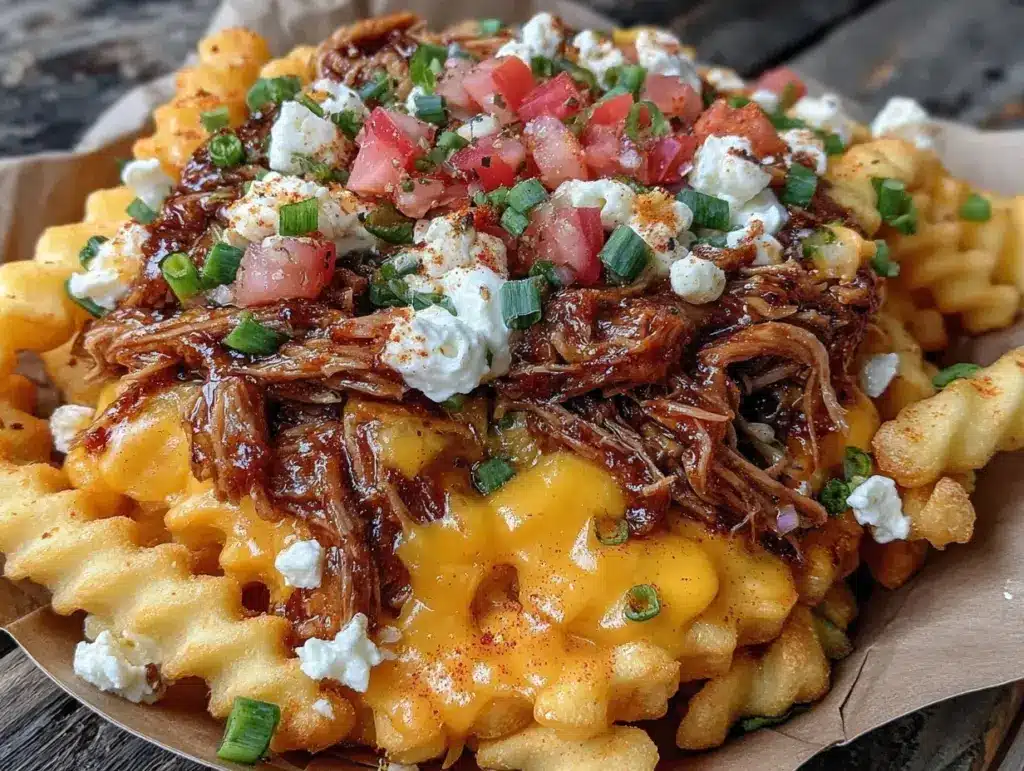 pulled pork loaded fries - featured image