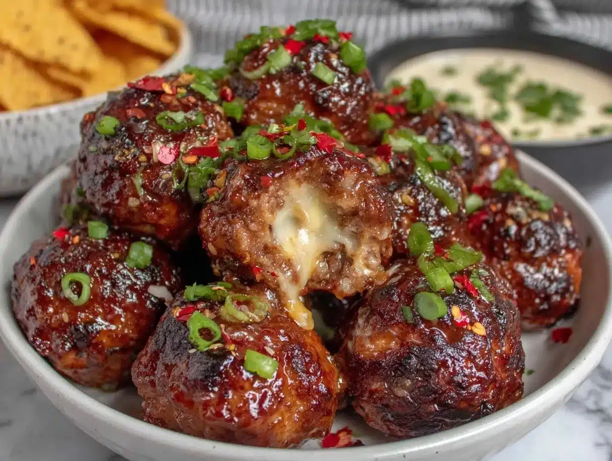 queso-stuffed meatballs preparation steps