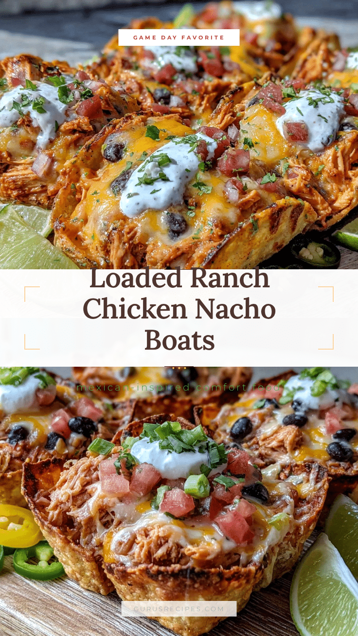 ranch chicken nacho boats recipe
