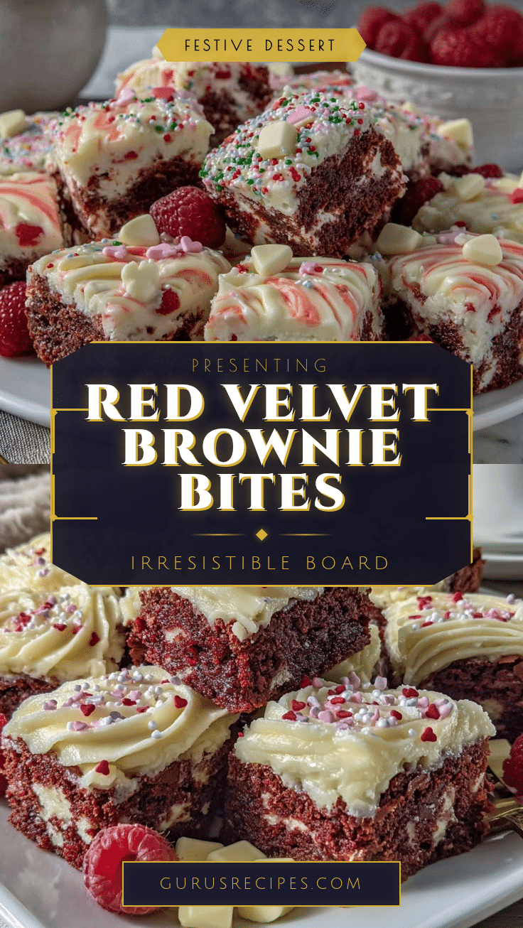 red velvet brownie bite board recipe