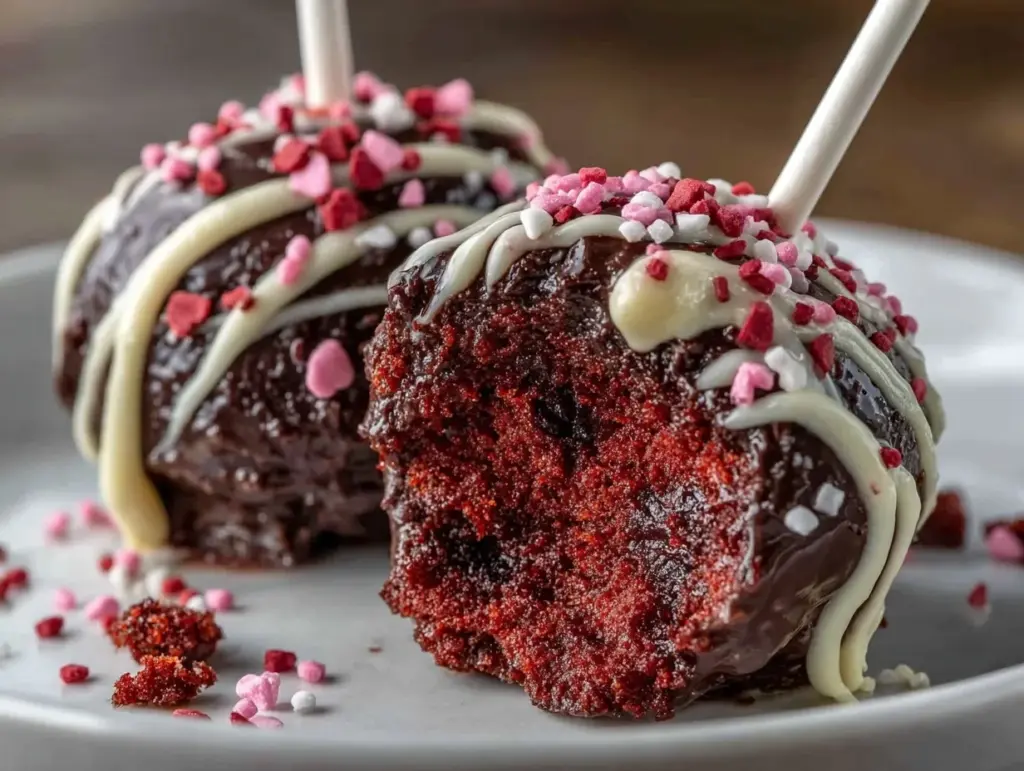 Red Velvet Cake Pops for Two - featured image