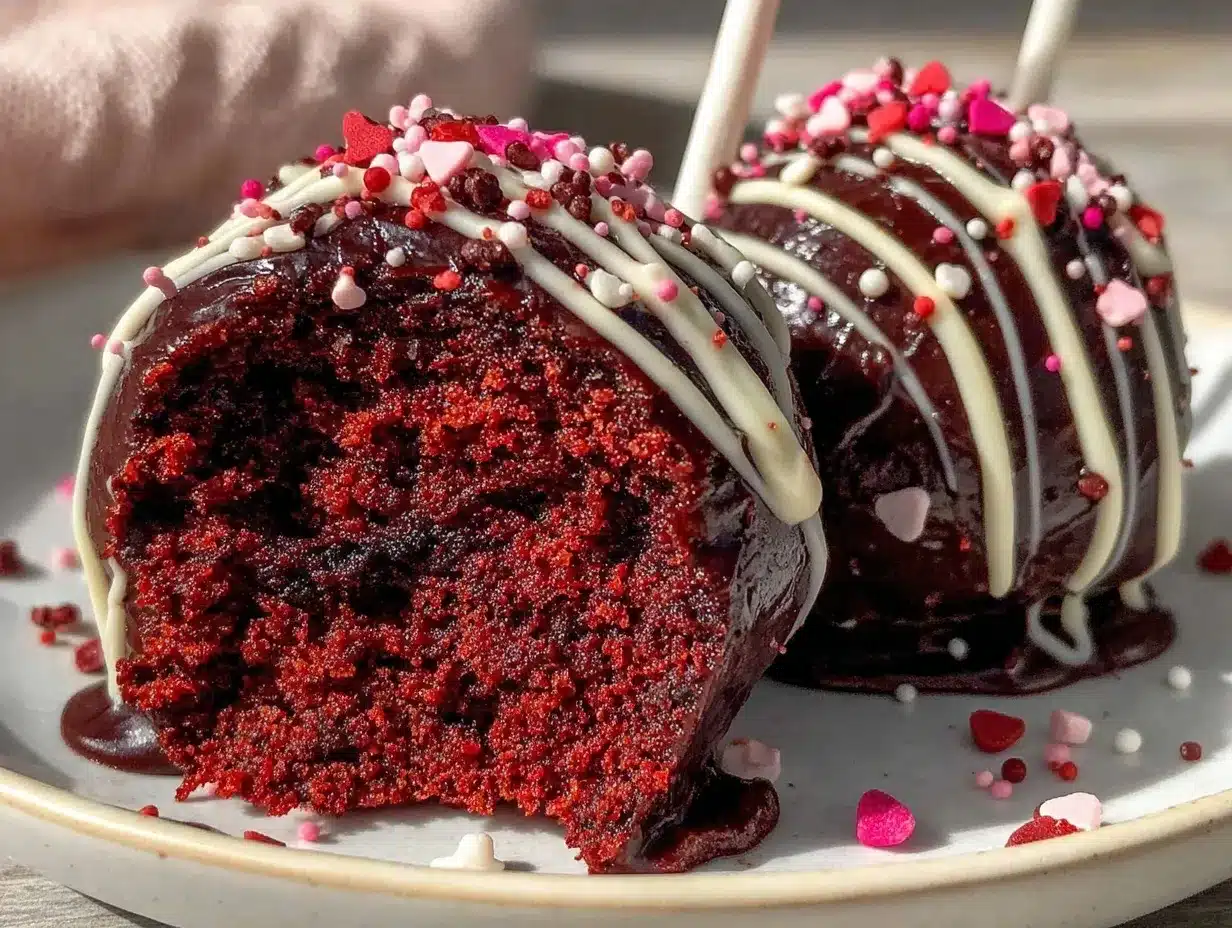 Red Velvet Cake Pops for Two preparation steps