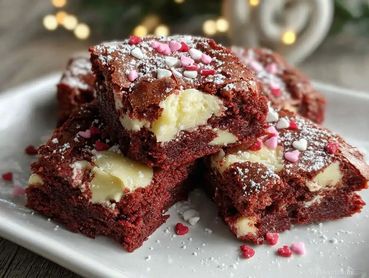 red velvet cookie bars preparation steps