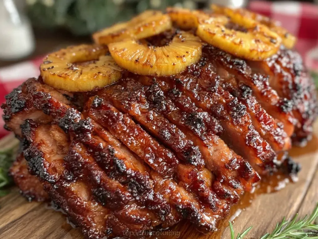 savory pineapple brown sugar ham - featured image