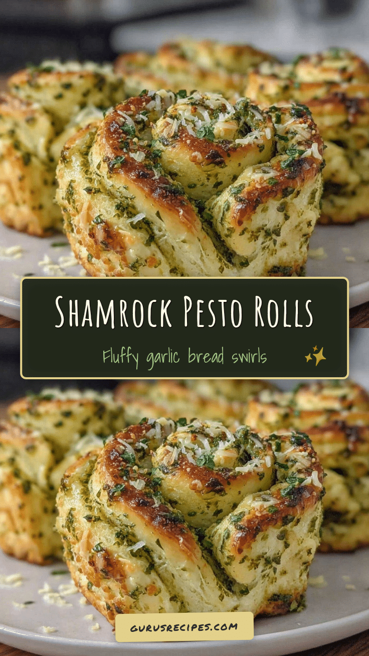 shamrock garlic pesto rolls recipe