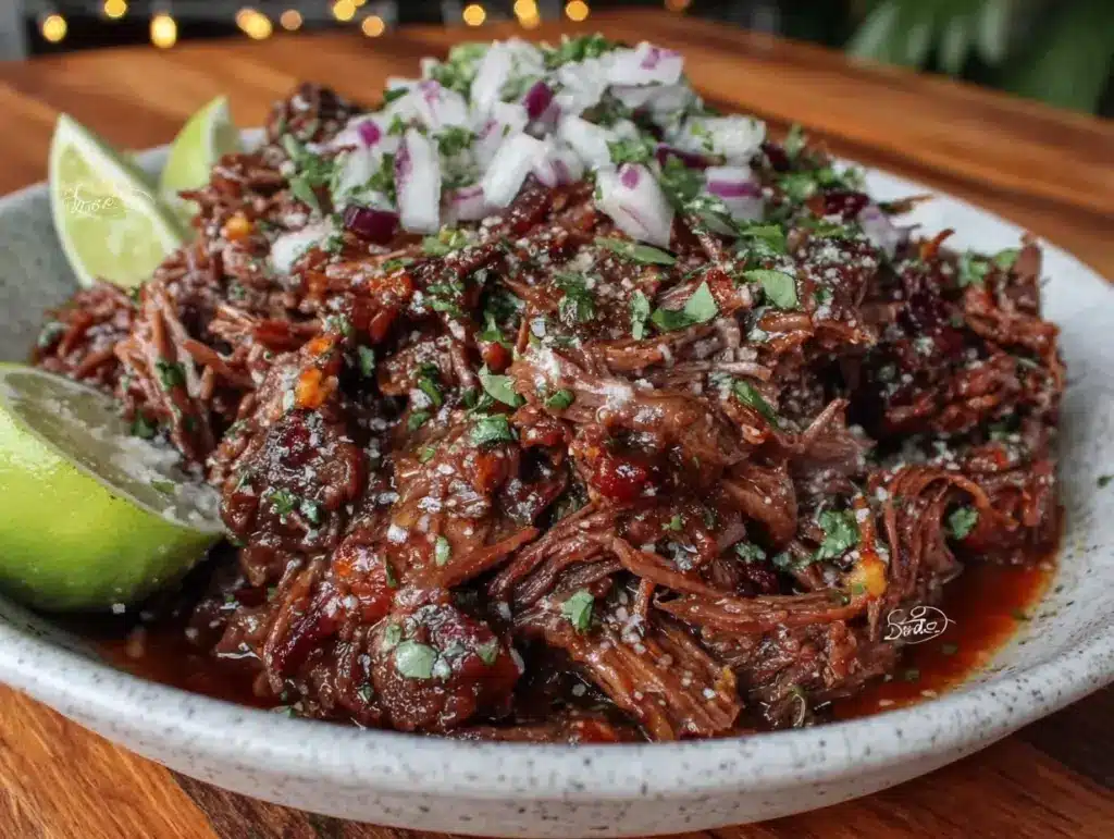 slow cooker beef barbacoa recipe - featured image
