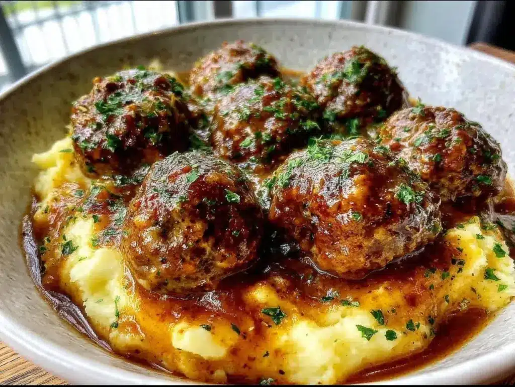 slow cooker Swedish meatballs - featured image