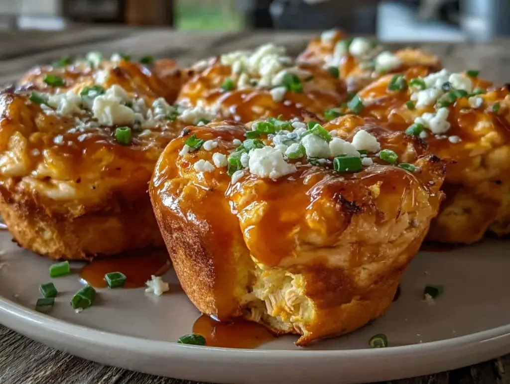Spicy Buffalo Chicken Muffins - featured image