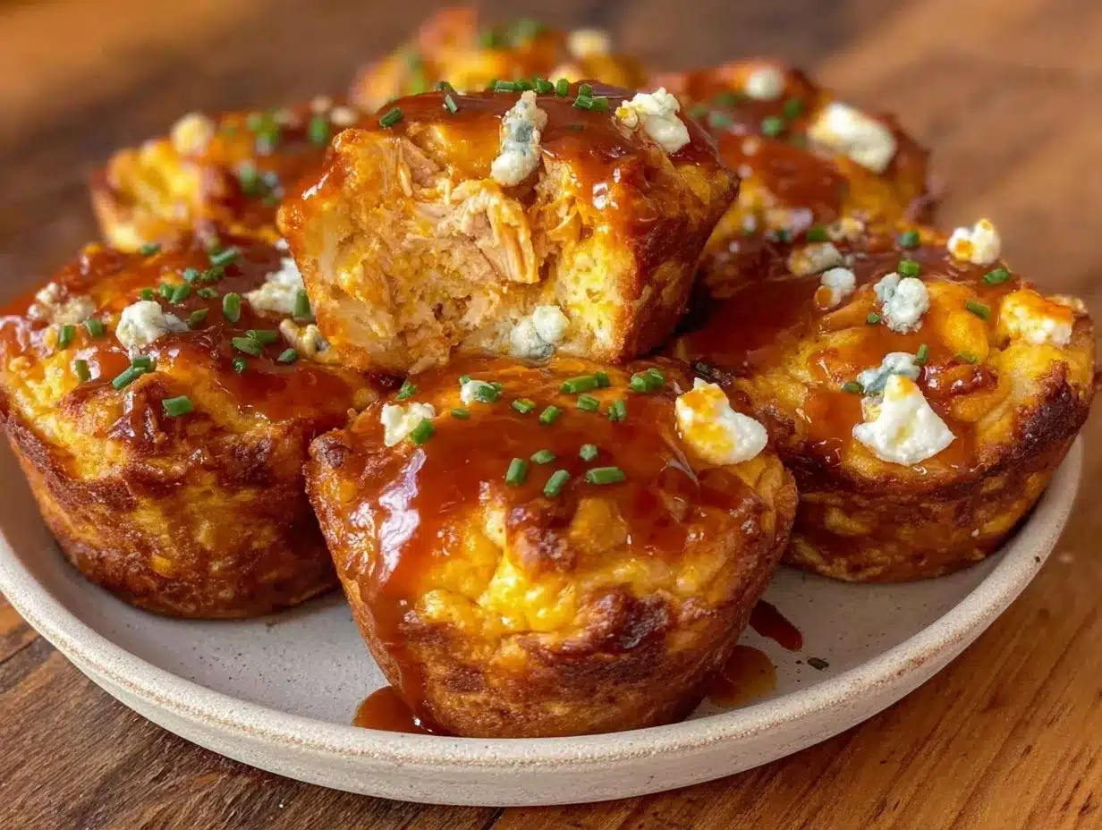 Spicy Buffalo Chicken Muffins preparation steps