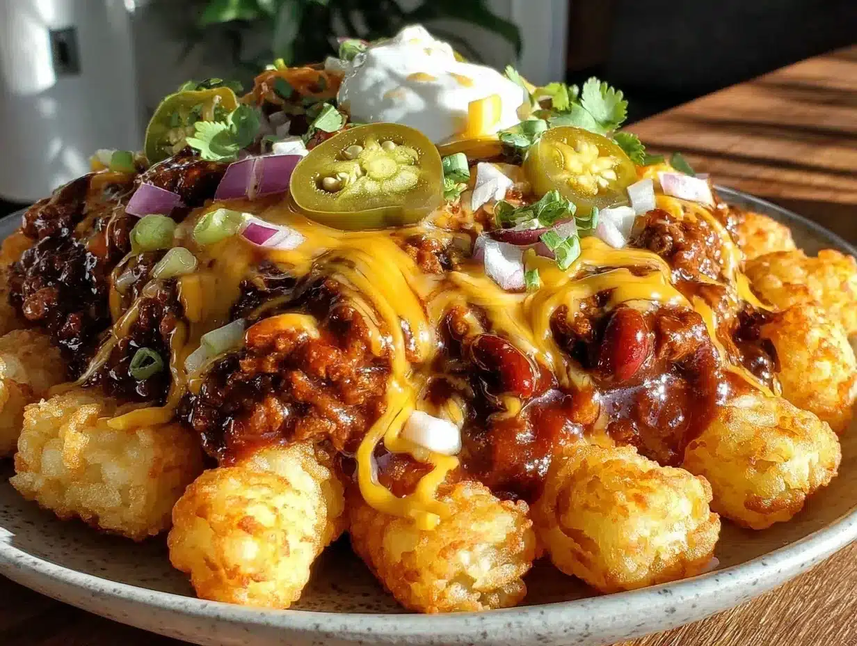 spicy chili cheese totchos preparation steps