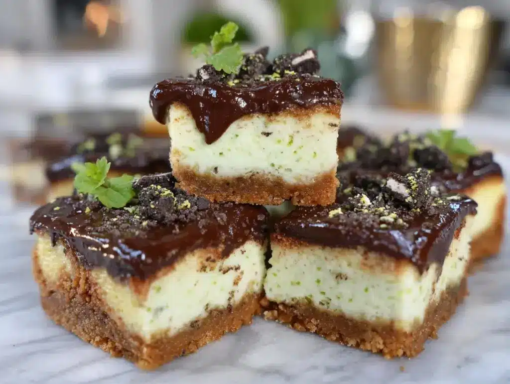 St. Patrick’s Mint Cheesecake Bars - featured image