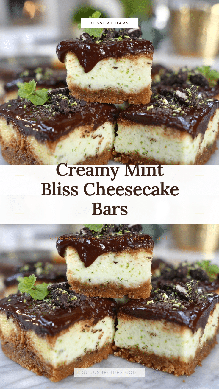St. Patrick’s Mint Cheesecake Bars recipe