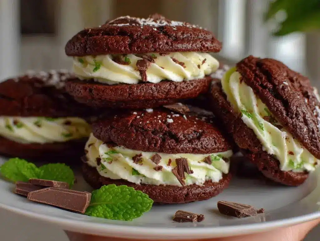 St. Patrick’s Mint Chocolate Whoopie Pies - featured image