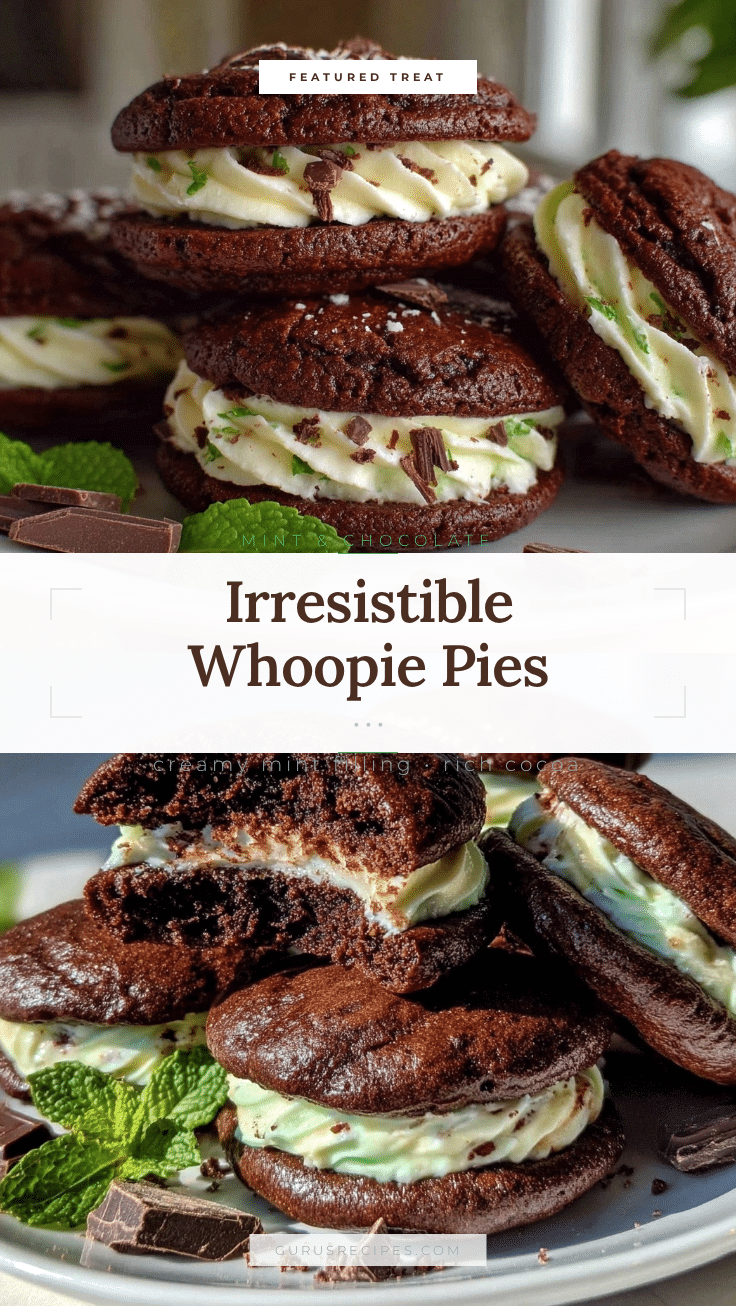 St. Patrick’s Mint Chocolate Whoopie Pies recipe