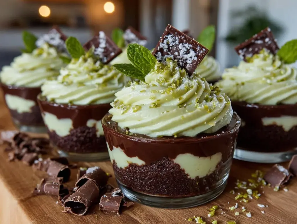 St. Patrick’s Mint Cloud Brownie Cups - featured image