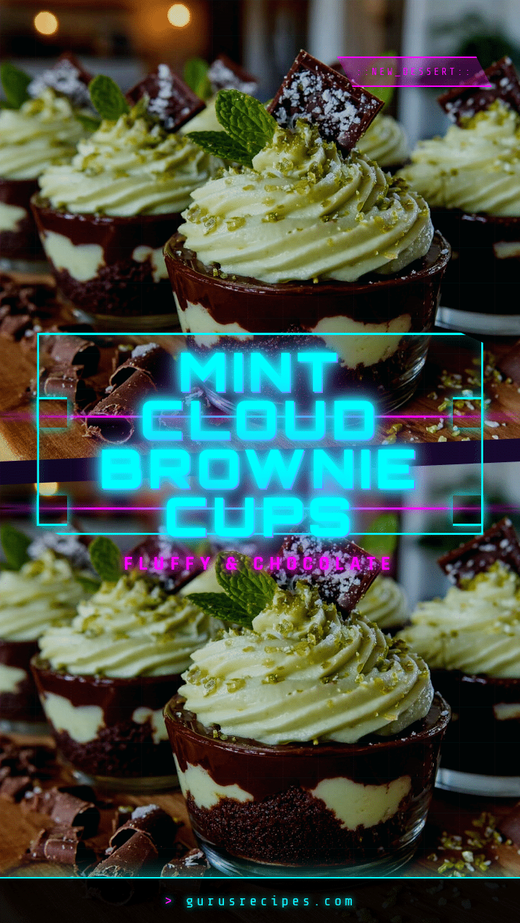 St. Patrick’s Mint Cloud Brownie Cups recipe