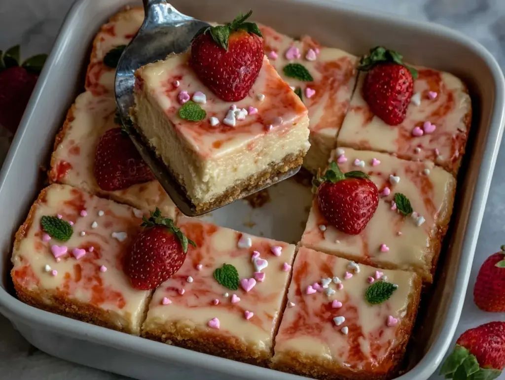 strawberry cheesecake bars - featured image