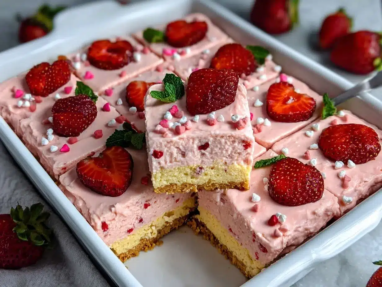 strawberry cheesecake bars preparation steps