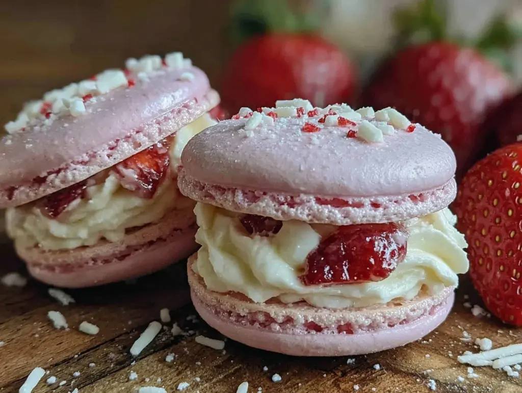Strawberry Cheesecake Macarons - featured image