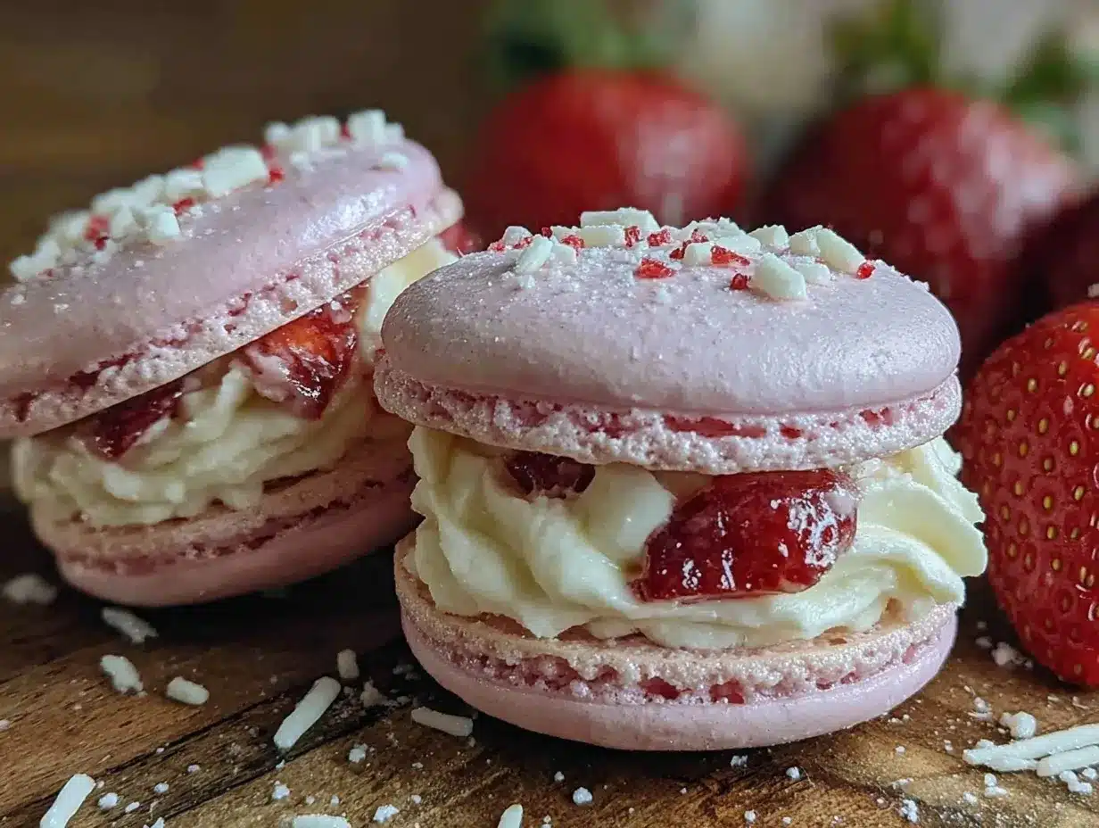 Strawberry Cheesecake Macarons preparation steps