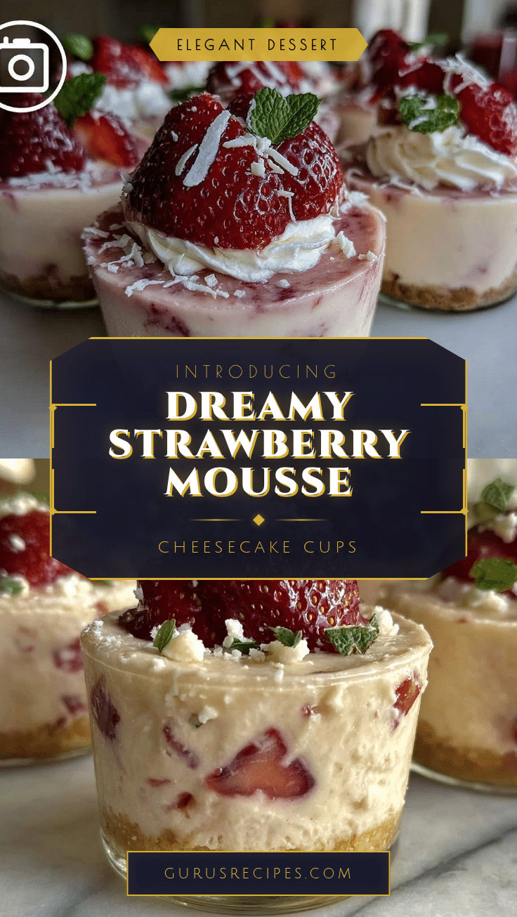 strawberry mousse cheesecake cups recipe