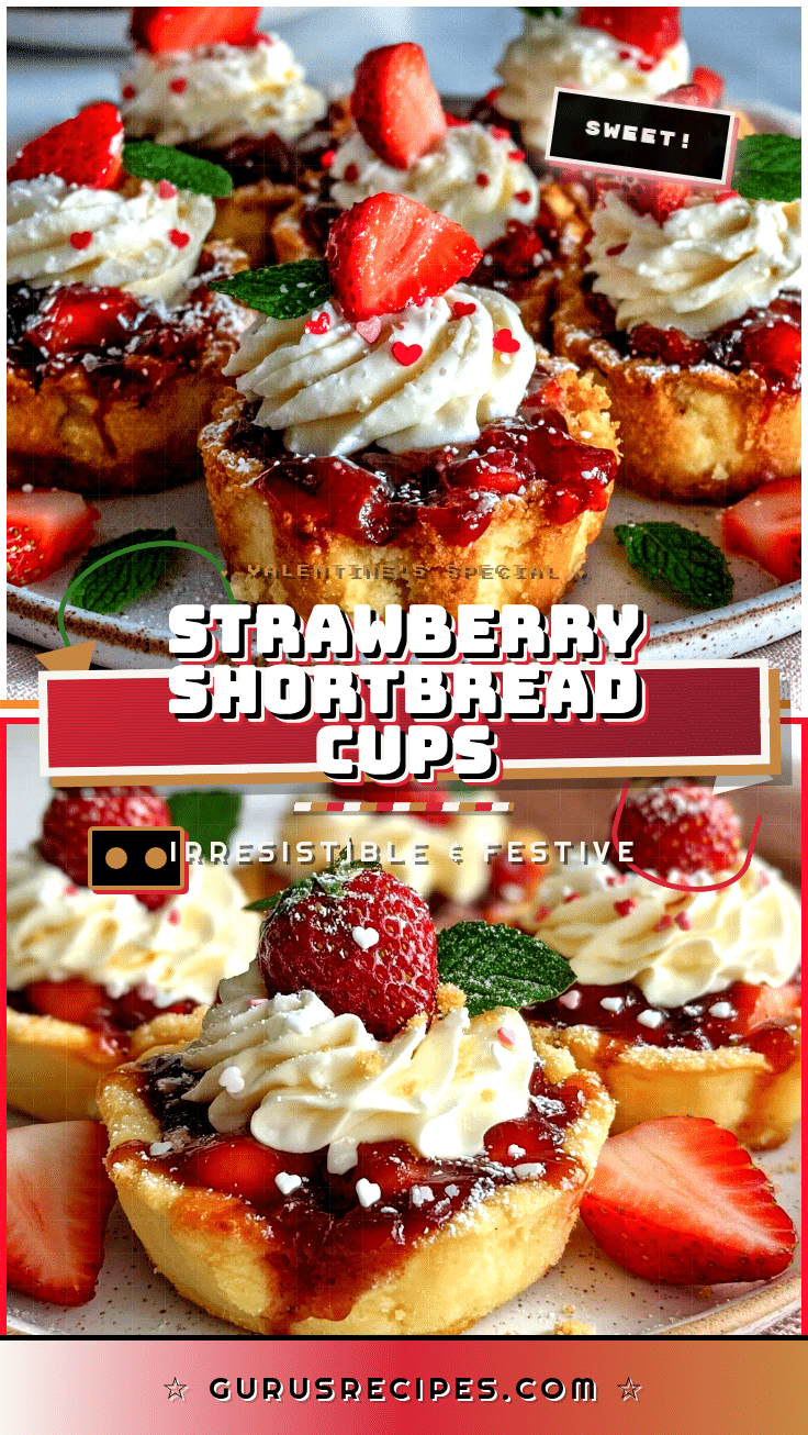 Strawberry Shortbread Cups recipe