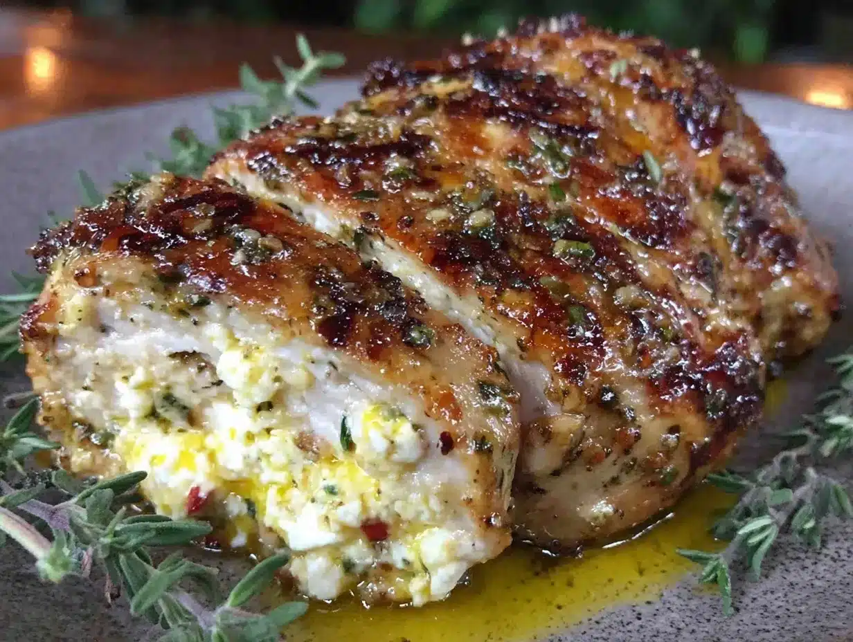 stuffed chicken breast with spinach and feta preparation steps