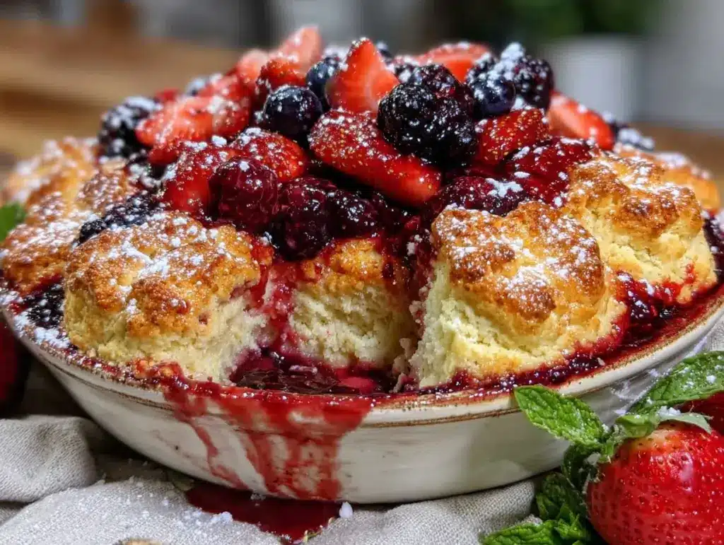 sweetheart berry cobbler - featured image